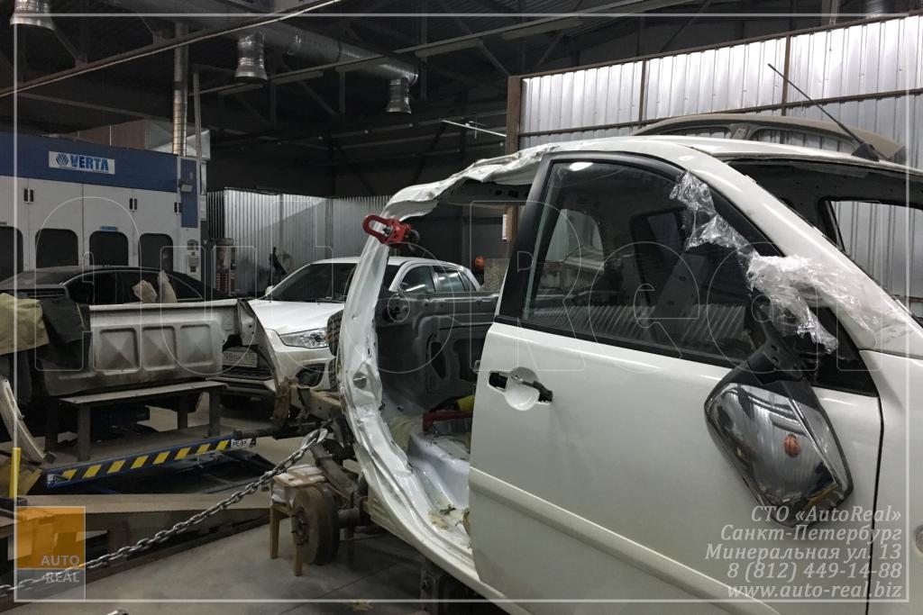 покраска авто Кузовной ремонт Mitsibishi L200 с нанесением покрытия Raptor в СПБ